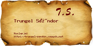 Trungel Sándor névjegykártya
