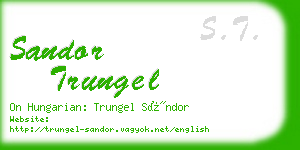 sandor trungel business card